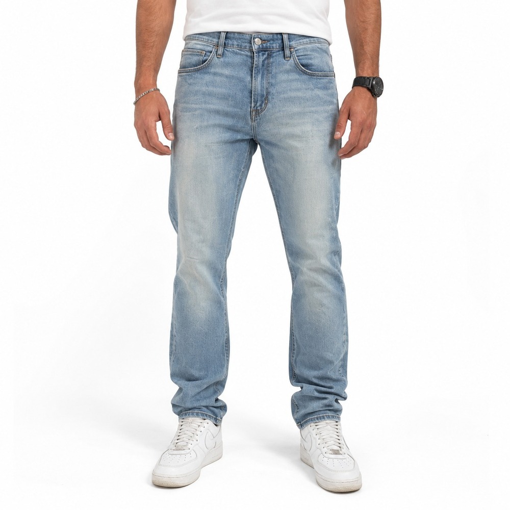 Hudson Ace Eddie Denim Pants Men's Size 36 Blue Light Wash Straight Leg Jeans